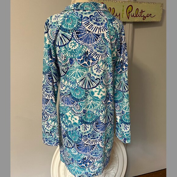 Lilly Pulitzer UPF 50+ Captain Popover TURQUOISE OASIS Dress - Picture 4 of 8
